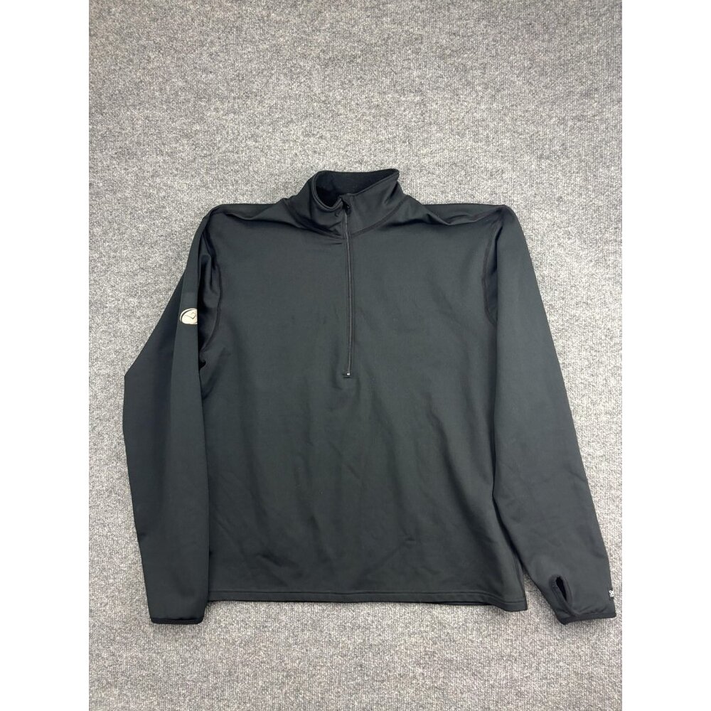 SportHill Pullover‎ Mens Large Black 1/4 Zip Long Sleeve Running Performance Top